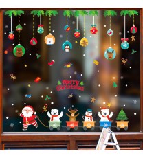 Christmas Window Clings 5Pack, Xmas Decals Decorations Holiday Christmas Window Descoration