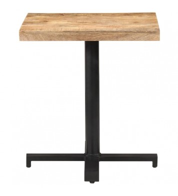 Bistro Table Square 27.6"x27.6"x29.5" Rough Mango Wood