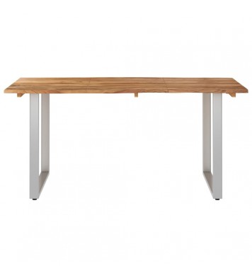 Dining Table 63"x31.5"x29.9" Solid Acacia Wood