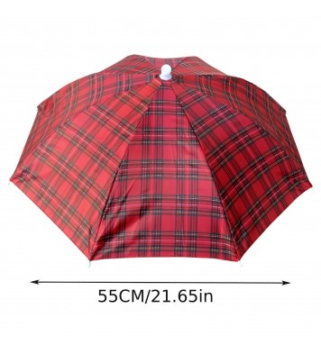 Portable Rain Hat Outdoor Folding Umbrella Fishing Sun Shade Anti-UV Camping Fishing Headwear Cap Beach Head Hat Accessory