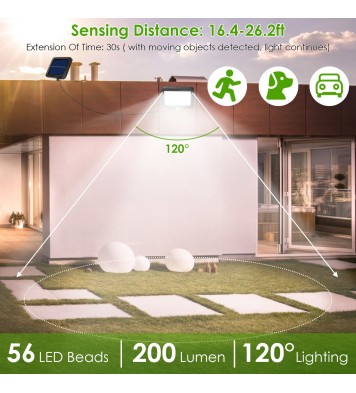 56 LEDs Outdoor Solar Security Light Flood Light Wall Solar Lamp Motion Sensor Solar Light LED Garden Path Garage Light