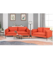 2 Piece Sofa Sets Modern Linen Fabric Upholstered Loveseat and 3 Seat Couch Set Furniture for Different Spaces; Living Room; Apartment(2+3 seat)