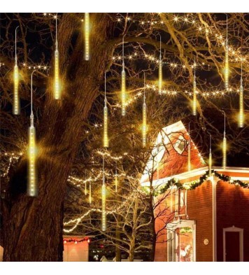 50cm Lights Meteor Shower Rain 10 Tube Xmas Snowfall Tree Outdoor Light