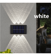 Waterproof Solar Wall Light - 6 LED Outdoor Decorative Lights for Courtyard; Street; Landscape; Garden