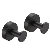 Round Base with Screws- Matte Black Towel Hook; 2 Pack; for Entry Shoe Cabinet; Wardrobe Bathroom Bedroom Furniture Hardware