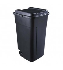 Black Roughneck Wheeled Plastic Garage Trash Can, 50 Gallon