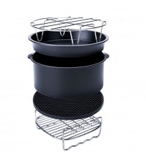 Kitchen Cooking Tool 10Pcs Accessory Baking Basket Pizza Plate Grill Pot For Airfryer 3.2-5.8QT