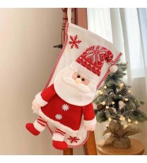 Christmas Stocking Socks Decorations for Home Christmas Ornaments Xmas Santa Claus New Christmas Gifts for New Year Gift Bag