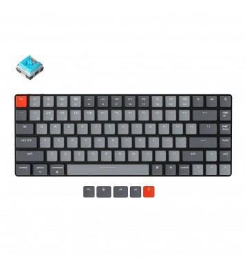 K3 D V2 Ultra-slim Wireless Mechanical Low Profile Keyboard Optical Hot-Swappable Switch White Backlit for Mac Windows