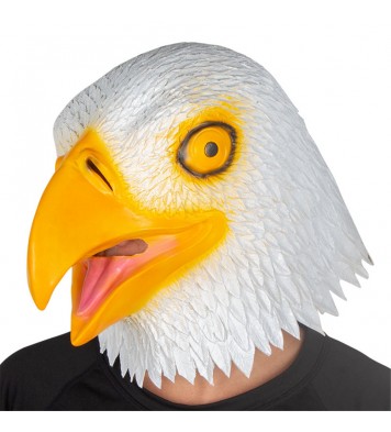 Eagle Head Mask Animal Bird Latex Mask Adult Animal Fancy Dress Party Clothing Head Cover Decor Halloween Christmas Cosplay Prop