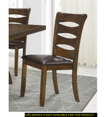 Transitional Style Unique Back Design Set of 2pc Wooden Side Chairs Brown Finish Dining Room Furniture