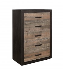 Contemporary Two-Tone Finish 1pc Chest of Drawers Faux-Wood Veneer Bedroom Furniture