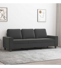 3-Seater Sofa Dark Gray 70.9" Microfiber Fabric