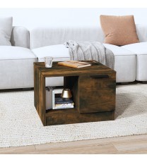 Coffee Table Smoked Oak 19.7"x19.7"x14.2" Engineered Wood