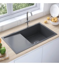 Handmade Kitchen Sink Black Stainless Steel