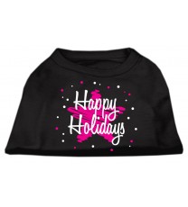 Scribble Happy Holidays Screenprint Shirts Black L