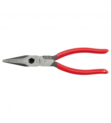 8" Long Nose Dipped Grip Pliers (USA)