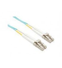 7 meter om3 10 gig fiber optic cable, aqua, pvc jacket 50/125 micron multimode d