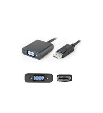 Addon 8in displayport male to vga female black adapter cable