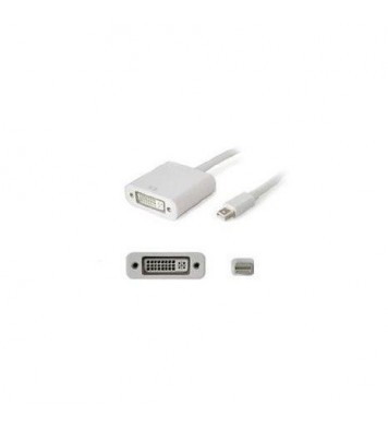 Addon 8in mini-displayport male to dvi-i (29 pin) female white adapter cable