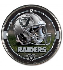 Las Vegas Raiders Round Chrome Wall Clock