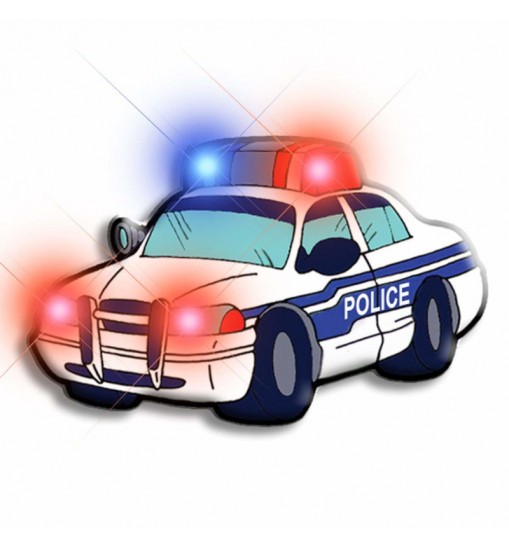 Police Car Flashing Body Light Lapel Pins