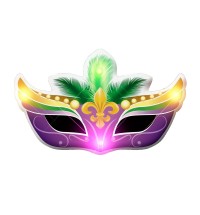 Mardi Gras Mask Flashing Body Light Lapel Pins