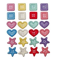 Dress It Up Button Embellishments Chunky Shapes