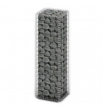 vidaXL Gabion Basket with Lids Galvanized Wire 39.4"x11.8"x11.8"