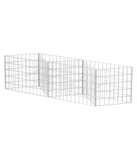 vidaXL Gabion Basket Galvanized Steel 47.2"x11.8"x19.7"