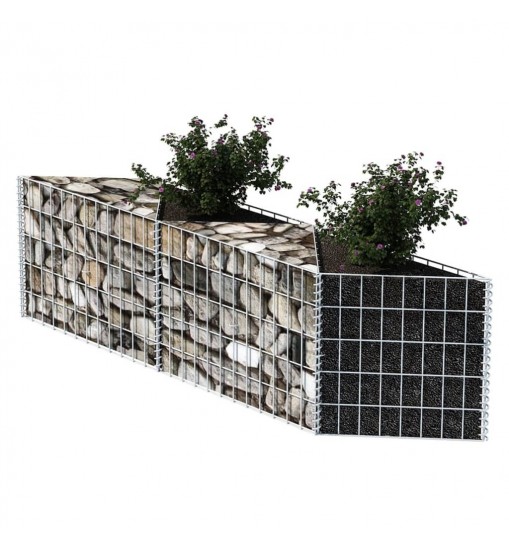 vidaXL Gabion Basket Galvanized Steel 47.2"x11.8"x19.7"