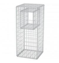 vidaXL Gabion Basket Post/Planter Steel 19.7"x19.7"x47.2"