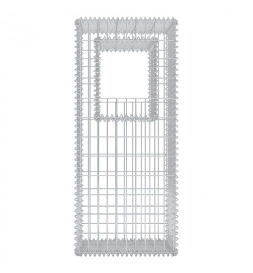 vidaXL Gabion Basket Post/Planter Steel 19.7"x19.7"x47.2"