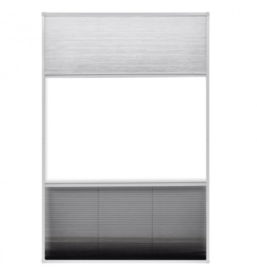 vidaXL Plisse Insect Screen for Window Aluminum 31.5"x47.2" with Shade