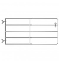 vidaXL 5 Bar Field Gate Steel