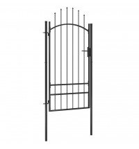 vidaXL Garden Gate Steel 39.4"x98.4" Black