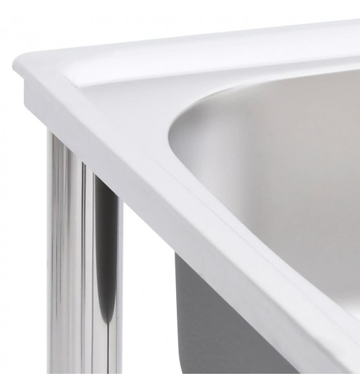 vidaXL Camping Sink Single Basin Stainless Steel