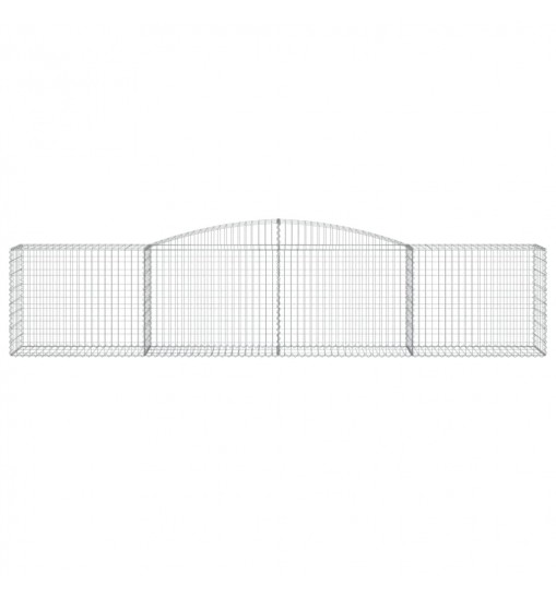 vidaXL Arched Gabion Basket 157.5"x19.7"x31.5"/39.4" Galvanized Iron