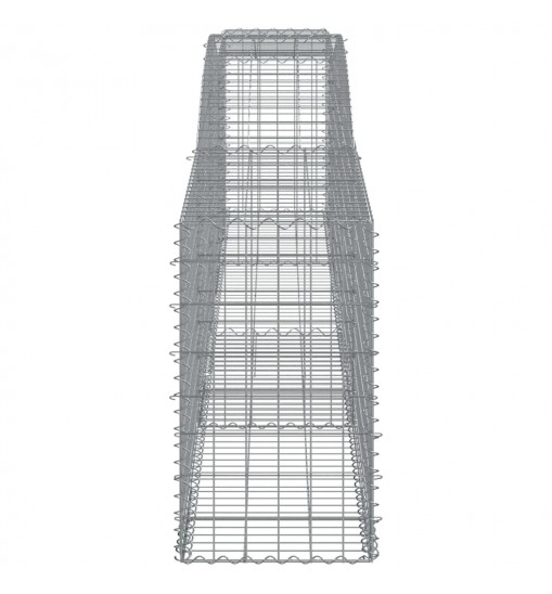 vidaXL Arched Gabion Basket 157.5"x19.7"x31.5"/39.4" Galvanized Iron