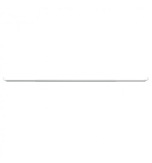 vidaXL Curtain Rails 2 Pcs White and Silver 35.4"-51.2" Aluminum