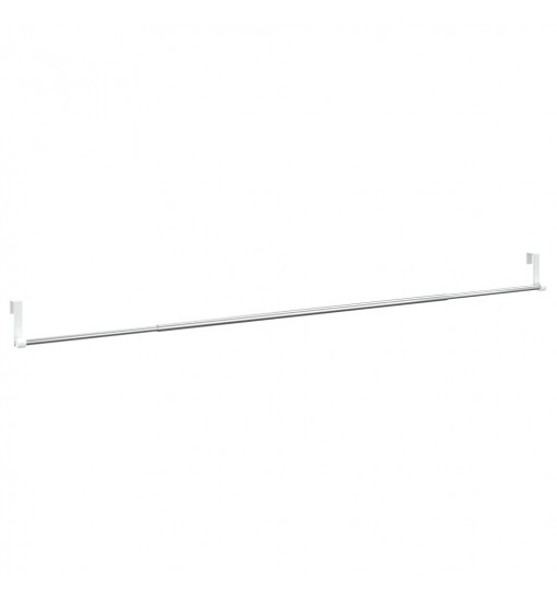 vidaXL Curtain Rails 2 Pcs White and Silver 35.4"-53.1" Aluminum