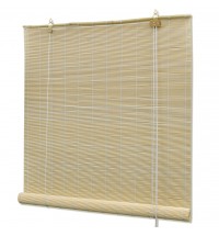 vidaXL Natural Bamboo Roller Blinds 47.2"x63"