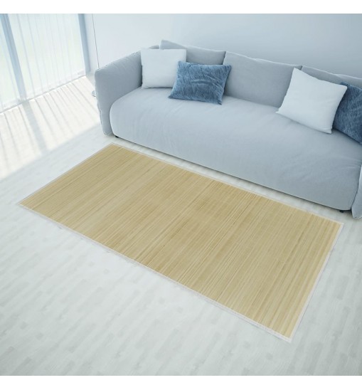 vidaXL Rectangular Natural Bamboo Rug 59.1"x78.7"