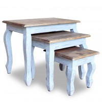 vidaXL Nesting Table Set 3 Pieces Solid Reclaimed Wood