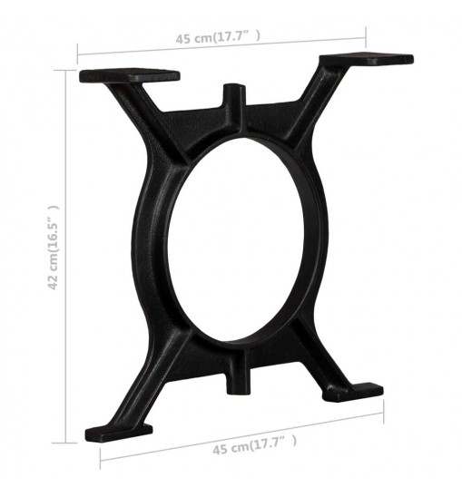 vidaXL Coffee Table Legs 2 pcs O-Frame Cast Iron