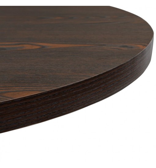 vidaXL Bistro Table MDF and Steel Round 31.5"x29.5" Dark Ash