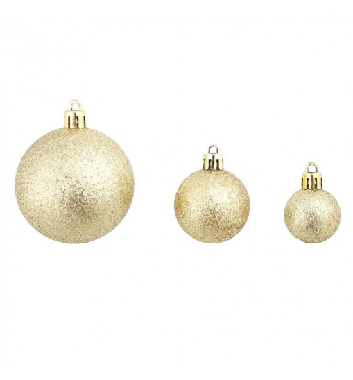 vidaXL 100 Piece Christmas Ball Set 1.2"/1.6"/2.4" Gold