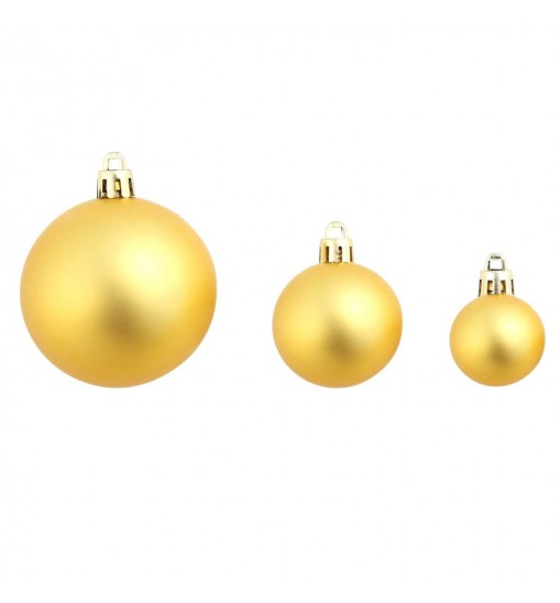 vidaXL 100 Piece Christmas Ball Set 1.2"/1.6"/2.4" Gold