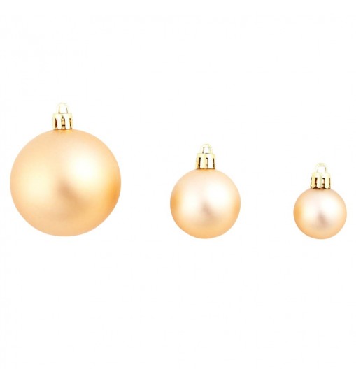 vidaXL 100 Piece Christmas Ball Set 1.2"/1.6"/2.4" Rose/Gold