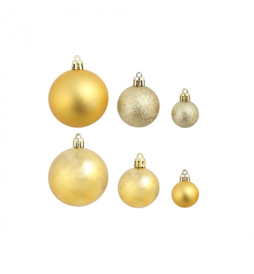 vidaXL Christmas Balls 100 pcs Silver/Gold